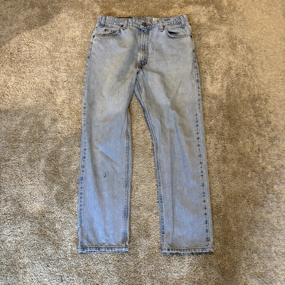 Vintage 90s Levi's 505 Orange Tab Light Wash Men's 33x28 Faded